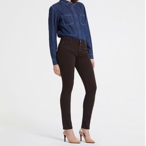 AG Mid-Rise Cigarette Jeans (brown)